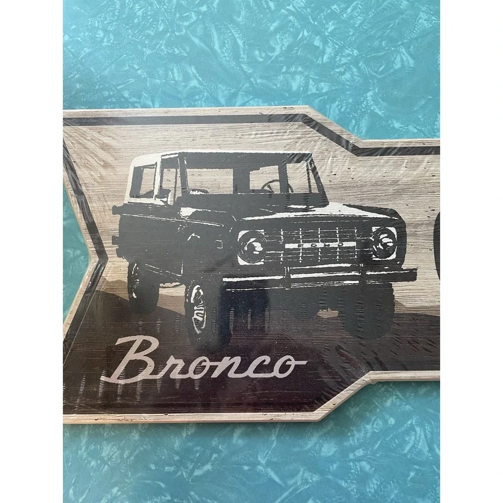 FORD BRONCO ARROW WOOD SIGN 24 X 8.5